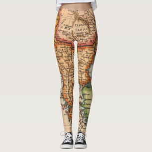 Leggings Mapa antiguo inspirado (2)