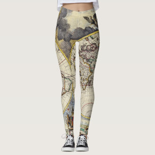 Leggings Mapa antiguo inspirado (4)