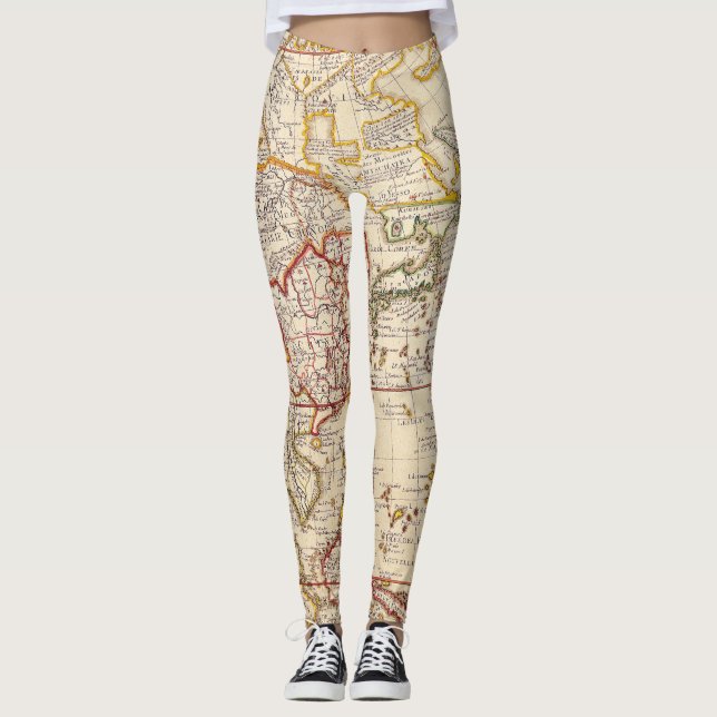 Leggings Mapa antiguo inspirado (6) (Anverso)