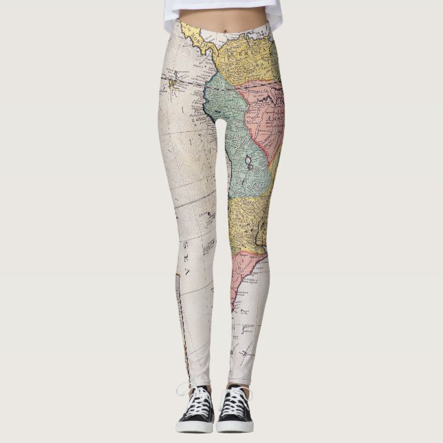 Leggings Mapa antiguo inspirado (8) (Anverso)
