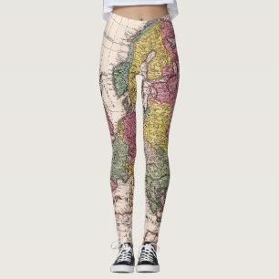 Leggings Mapa antiguo inspirado (9)