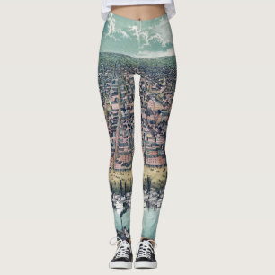 Leggings Mapa Antiguo Saint Louis Missouri Río Mississippi