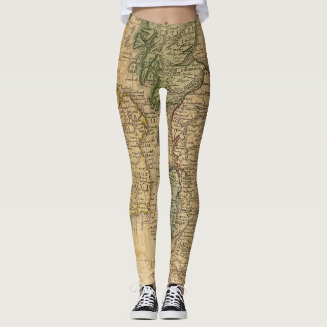 Leggings Mapa de Escocia y de Irlanda (Anverso)