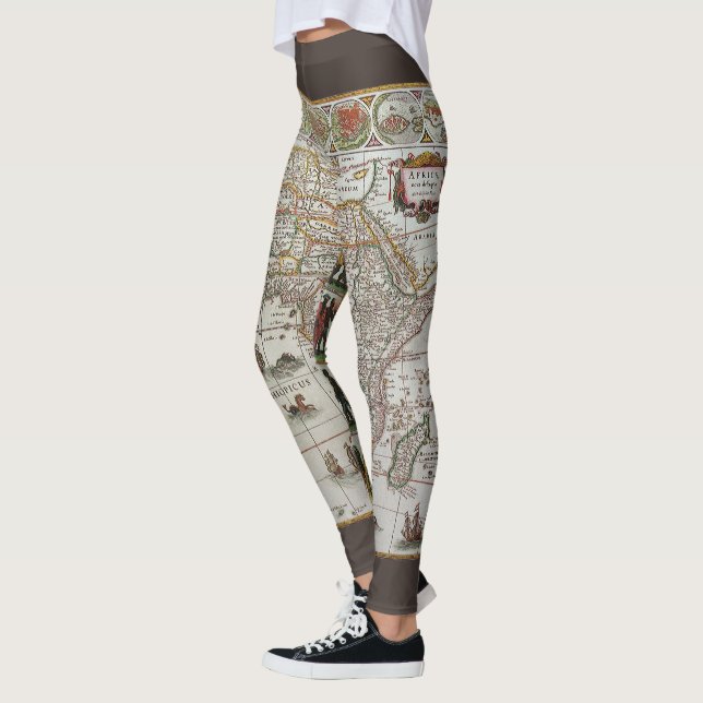 Leggings Mapa del Antiguo Mundo de África de Blaeu, c.1635 (Izquierda)