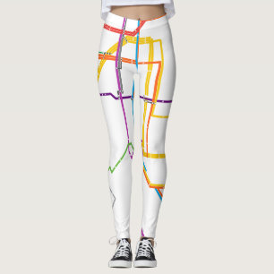 Leggings Mapa del metro de la ciudad