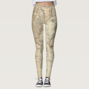 Leggings Mapa del mundo
