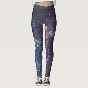 Leggings Mapa del mundo de la época celestial (1)
