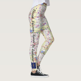 Leggings Mapa divertido de vuelta a casa en leggencias Indi
