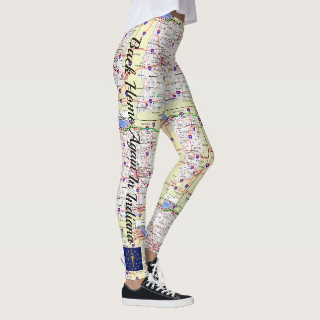 Leggings Mapa divertido de vuelta a casa en leggencias Indi (Derecha)