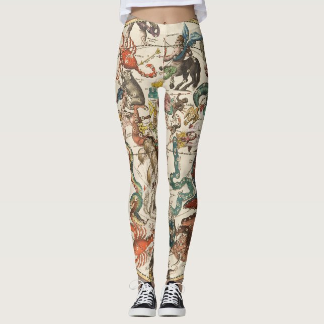 Leggings Mapa estelar de estrella celestial del cielo de co (Anverso)