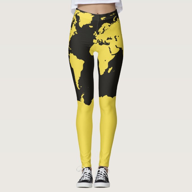 Leggings Mapa mundial (Anverso)