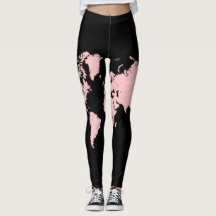Leggings Mapa rosa y negro