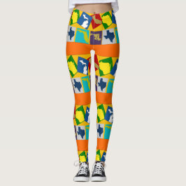LEGGINGS MAPAS DE EE. UU.