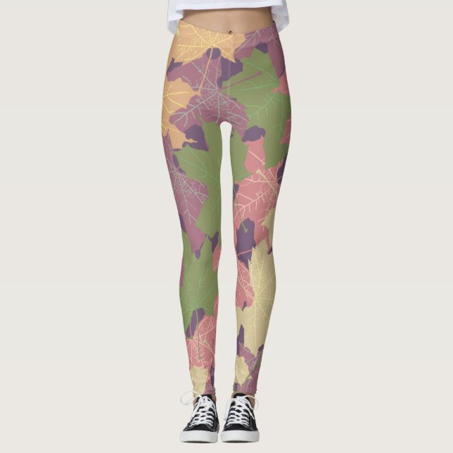 LEGGINGS MAPLE LEAVES HELLO AUTUMN (Anverso)
