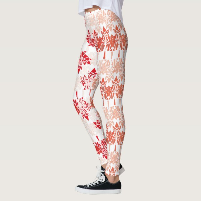 LEGGINGS MAPLE MADE WITH TRIANGLES CANADA FLAG BY MASANSER (Izquierda)