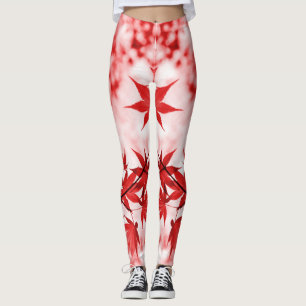 Leggings Maple Trees Leaves Design-2997