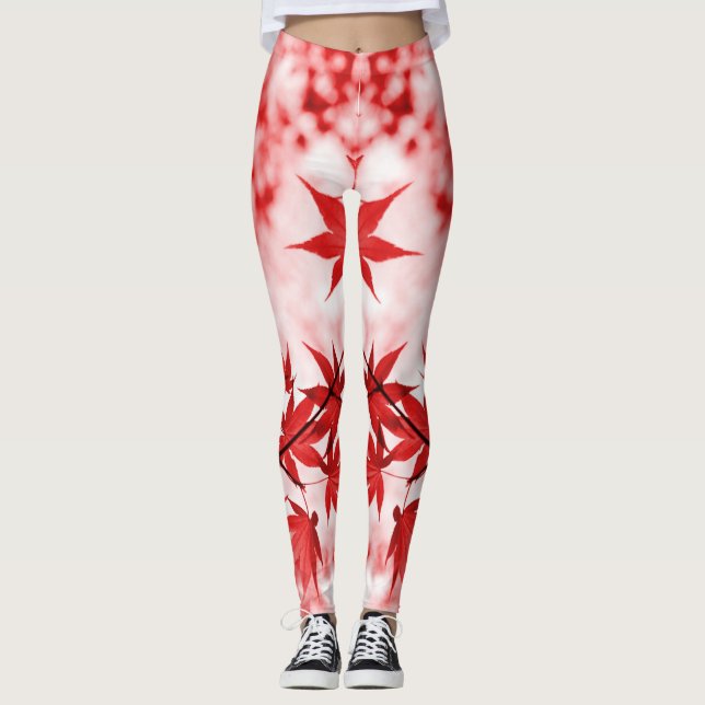 Leggings Maple Trees Leaves Design-2997 (Anverso)