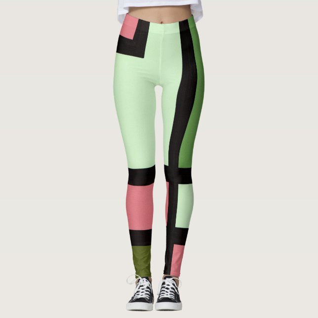 Leggings mapper #5 レギンス　抽象画　幾何学　モダン (Anverso)