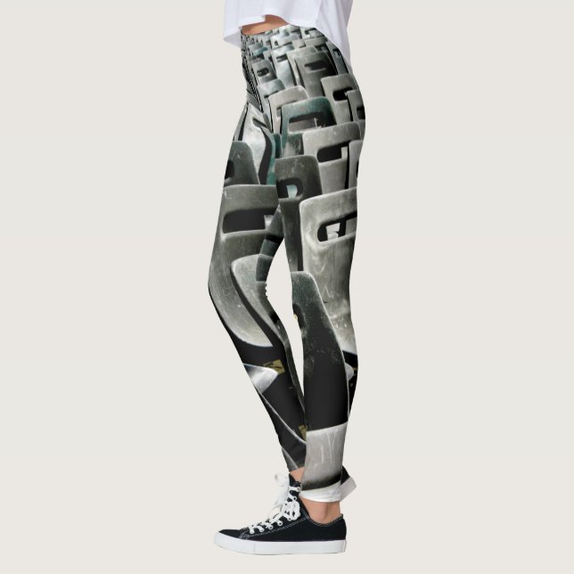 Leggings Mar de canas grises (Izquierda)