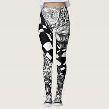 Maraña de línea blanca y negra abstracta