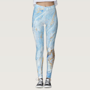 Leggings Marble azul asombroso
