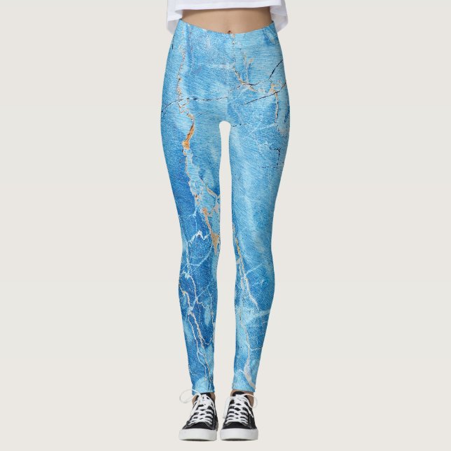 Leggings Marble Elegance: Superficie texturada natural. (Anverso)