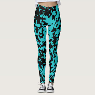 Leggings Marble granito textura azul
