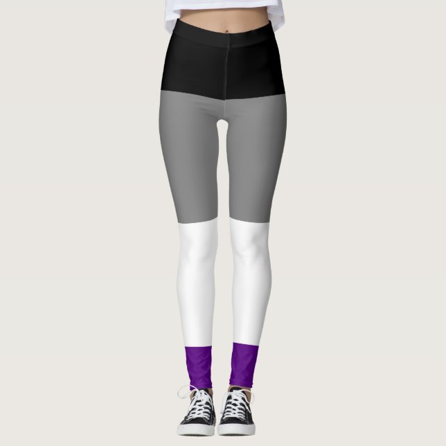 Leggings Marca de orgullo asexual (Anverso)