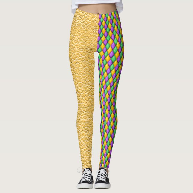 Leggings Mardi Gras 5 Diamantes Leyendas Pop de Moda (Anverso)