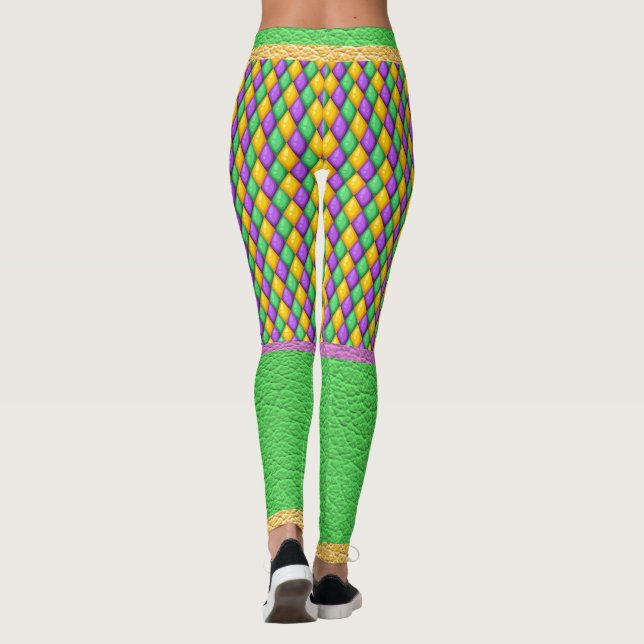 Leggings Mardi Gras 6 Diamantes Leyendas Pop de Moda (Reverso)