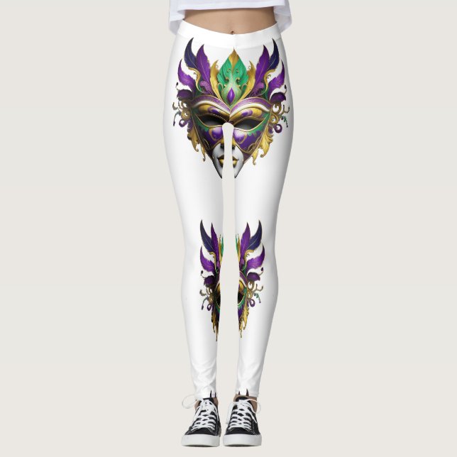 Leggings Mardi Gras Mask Thunder_Cove (Anverso)