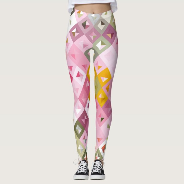 Leggings Mardi Gras, trajes activos multicolores (Anverso)