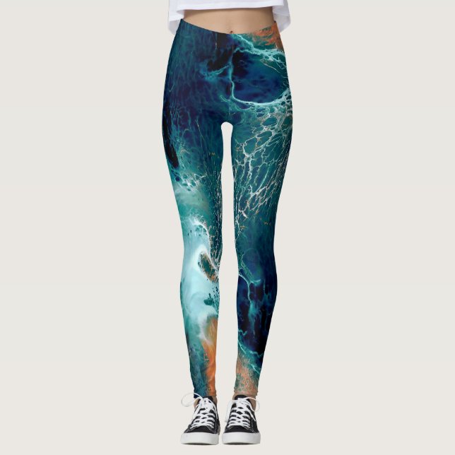 Leggings Mareas Esmeraldas en Movimiento (Anverso)