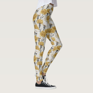 Leggings Marfil y Oro  Halterofilia Clavel Estética