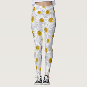 Leggings margaritas blancas