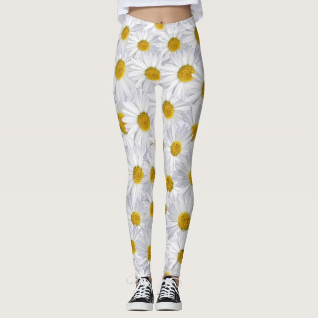 Leggings margaritas blancas (Anverso)