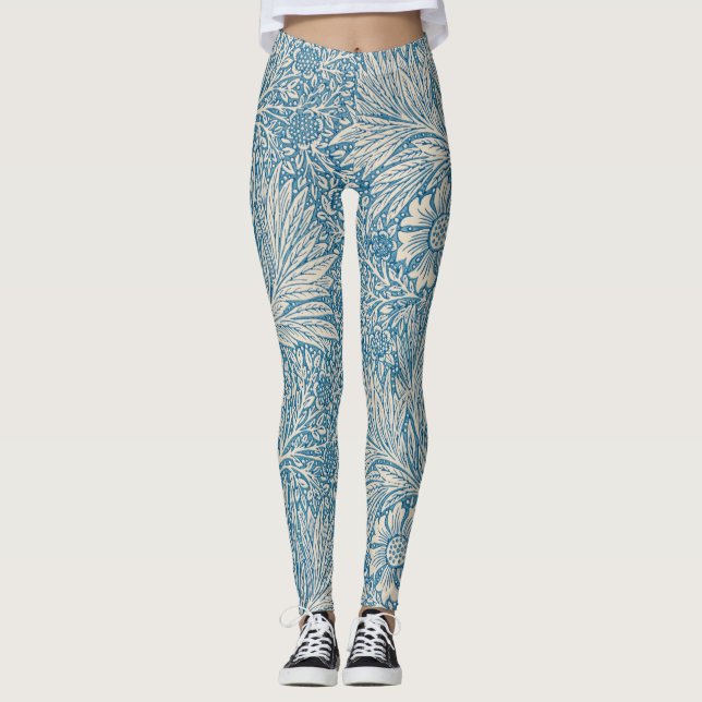Leggings Marigoldes Azules (por William Morris) (Anverso)