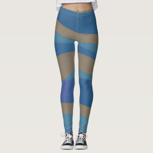 Leggings Marina abstracta olas fracturadas 12