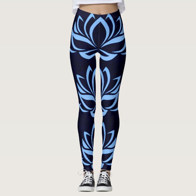 Leggings Marina de guerra y polainas azules claras del (Anverso)