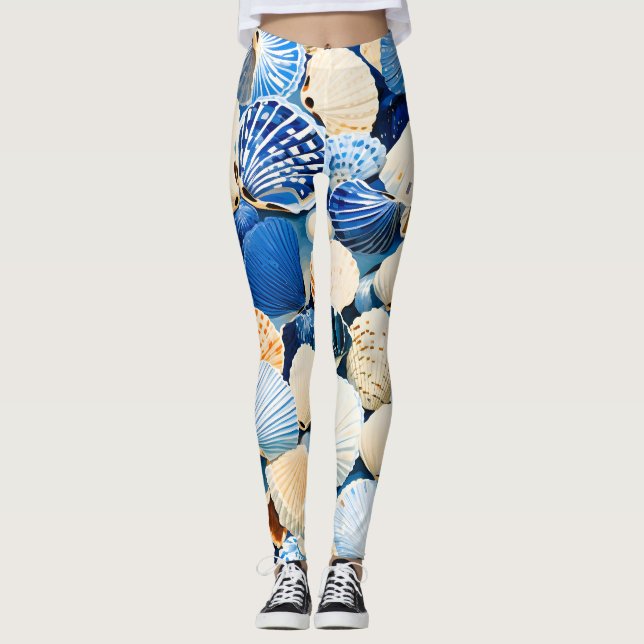 Leggings Marinas marinas de verano (Anverso)