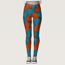 Leggings MARINOS | Patrón azul Piernas de Ankara Africanas