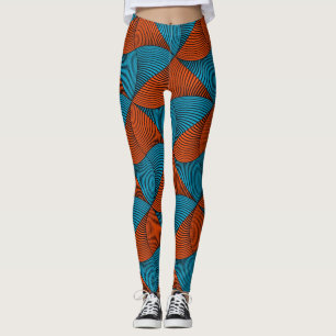Leggings MARINOS   Patrón azul Piernas de Ankara Africanas