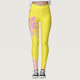 Leggings Mariposa: amarillo de piernas