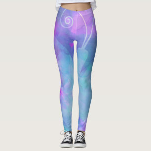 Leggings Mariposa Aquarela Pastel Abstracta Primavera