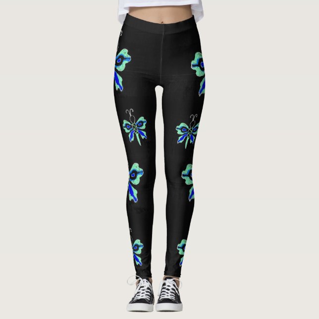 Leggings Mariposa de neón (Anverso)
