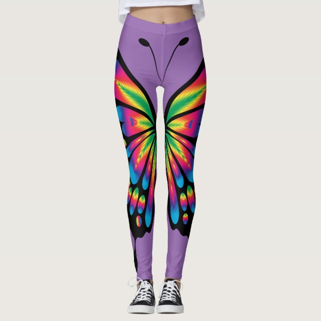 Leggings Mariposa del arco iris (Anverso)