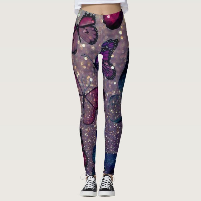 Leggings Mariposa en Purpurina (Anverso)
