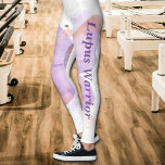 Leggings Mariposa morada Lupus Warrior<br><div class="desc">Leyendas con mi ilustracion original de una mariposa,  personalizar con tu nombre o tu propio mensaje.</div>