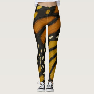 Leggings Mariposa Naranja y Amarilla Ala de Mariposa Monarc