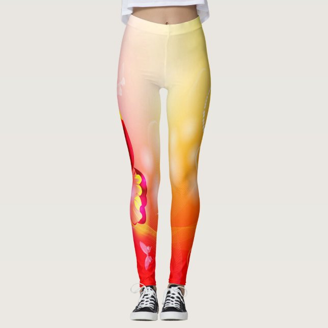 Leggings Mariposa roja (Anverso)